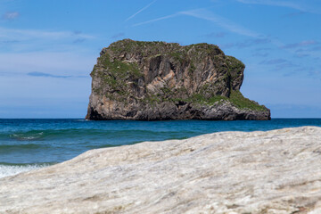 Naklejka premium Wild beach of northern Spain