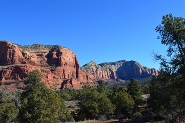 Red red mountains in Arizona, USA