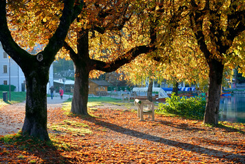 Autumn at Bled Lake, Slovenja, Europe