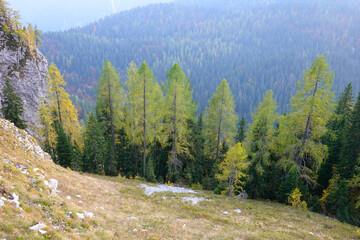 Fototapeta na wymiar Alpine landscape in Triglav National Park - Seven Lakes Valley, Slovenia, Europe 