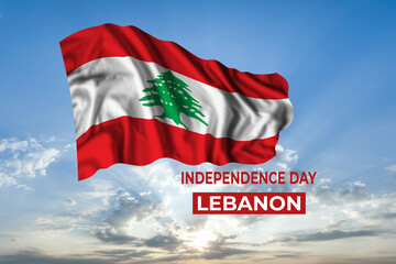 Lebanon independence day card
