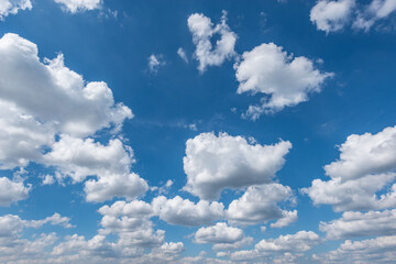 Clouds on the blue sky.