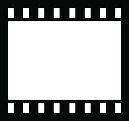 Film strips collection. Old retro cinema movie strip set. Video recording. Vector illustration isolated on background.