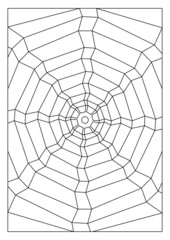 Obraz premium Portrait coloring pages for adults. Abstract radiate light illustration. Geometric composition in line art style. Black and white patterns. EPS8 file. Coloring-#357