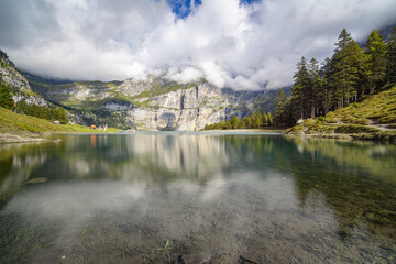 Beautiful Lake Oeschinen, Kandersteg, Switzerland