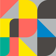 Geometric Abstract vector pattern design in Scandinavian style for web banner, business presentation, branding package, fabric print, wallpaper