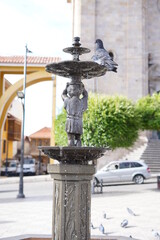 Fototapeta premium Escultura Plaza 10 de Noviembre Potosí Bolivia