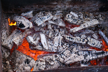 Charcoal Stove burning grill