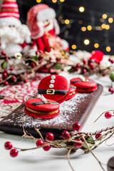 Christmas Delicious Sweet Cookie Cake Xmas Tree Panetone Bread Santa Claus Caramel Macaron Chocolate Theme