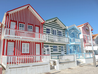 colored houses of aveiro portugal