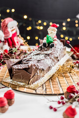 Christmas Delicious Sweet Cookie Cake Xmas Tree Panetone Bread Santa Claus Caramel Macaron Chocolate Theme