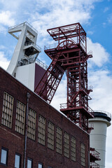 Fototapeta na wymiar mining tower schlaegel eisen in Herten Germany