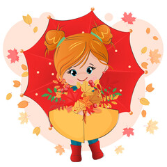 child with umbrella