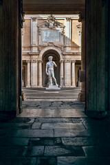 A copy of Michelangelo's David in the Capitol museum