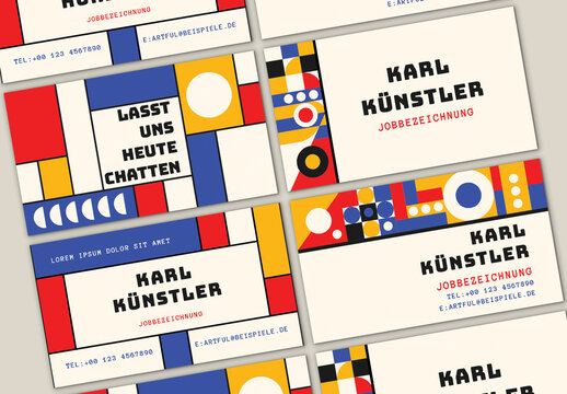 Bauhaus-Visitenkarten-Set