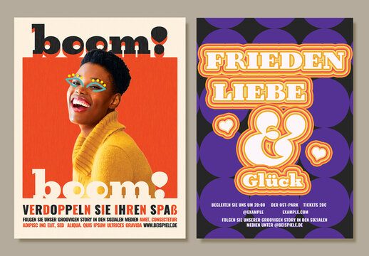 Experimentelles Retro-Posterset