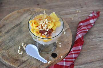 Traditional Indonesian mix fruit ice names