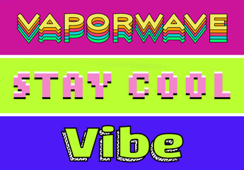 Neon Vaporwave-Texteffekte
