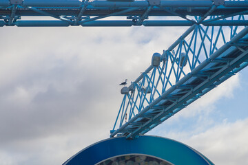 iron bridge in the blue sky