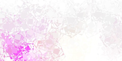 Light pink vector background with triangles.