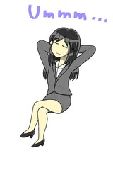 The young business women considering something