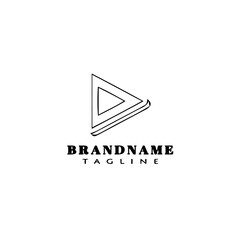 play button logo cartoon icon design vector illustration