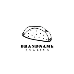 sandwich logo cartoon icon template vector illustration