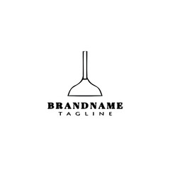 toilet plunger tool logo cartoon icon template vector illustration