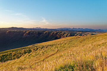 view of Aso caldera from Daikanbo in Kumamoto, Japan