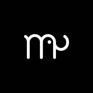 letter M  elephant  logo design vector image , elephant letter m logo design icon vector image