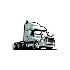Semi truck 18 wheeler vector isolated eps. Perfect vector for freight and trucking related business