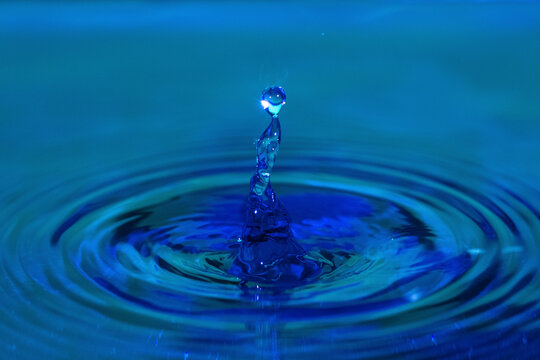 A lovely photo of a blue water splash - stock photo