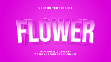 Flower 3d editable text effect in simple and modern text style