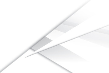 Abstract white and gray color, modern design background with geometric shape. Vector illustration.