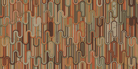Fototapeta premium Geometric pattern with circle wave lines and marble texture colorful background retro style