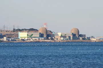 A panoramic view of a nuclear power plant in Korea.