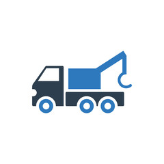 Tow truck crane icon