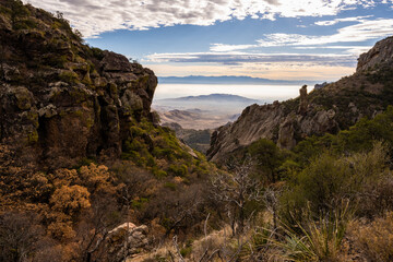 Fototapeta na wymiar Boot Canyon Cuts into the Chisos Mountains