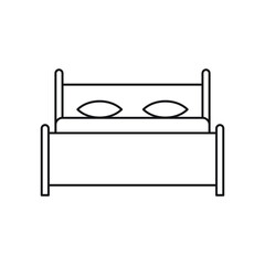 Double bed icon design  isolated on white background