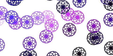 Light Purple vector background with bubbles.