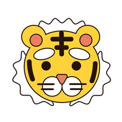 寅の顔-イラストグラフィック素材