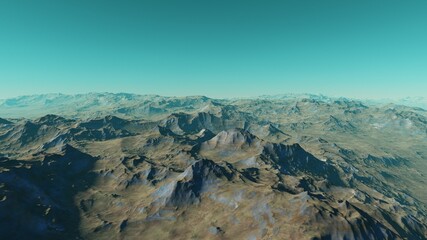 a computer-generated surface, a fantasy world 3d render