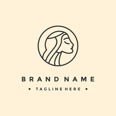 Woman Beauty Hair Salon Logo Design
