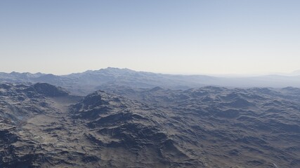 Obraz premium a computer-generated surface, a fantasy world 3d render