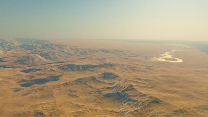 a computer-generated surface, a fantasy world 3d render