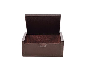 wooden box isolated on white background