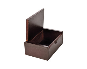 wooden box isolated on white background