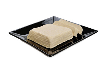 tofu isolated on white background.