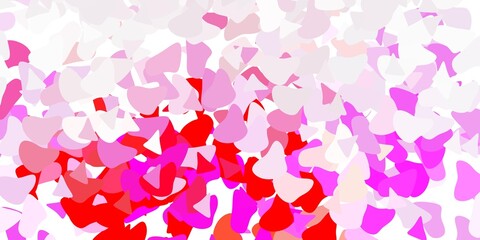 Light pink, yellow vector template with abstract forms.