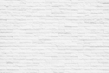 Obraz premium White grunge brick wall texture background for stone tile block painted in grey light color wallpaper design